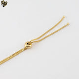 (MBRA-26-3) Gold Laminate - Equestrian Snaffle Bit Adjustable Bracelet - BGF