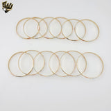 (1-4013-2) Laminado de oro - Brazaletes de tres tonos de 4 mm - Docena - BGO