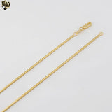 (1-1515) Gold Laminate - 1.5mm Flat Snake Link Chain - BGF