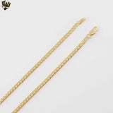 (1-1780) Gold Laminate - 4mm Curb Link Chain - BGF