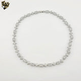 (1-6047) Gold Laminate -Square Tennis Necklace.