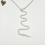 (4-7065) Stainless Steel - Adjustable Flat Snake Necklace.