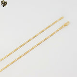(1-1953) Gold Laminate - 3mm Figaro Link Chain - BGF