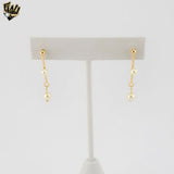 (1-1231-3) Gold Laminate - Dangling Pearl Earrings - BGF