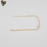 (1-0628) Gold Laminate - 3mm Curb Link Bracelet - 7" - BGF