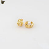(1-2523-3) Gold Laminate - Openwork Hoops - BGO