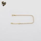 (1-0496) Gold Laminate - 2mm Tennis Bracelet - BGF- 6.5"