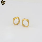 (4-0008) Stainless Steel - Square Band Ring.