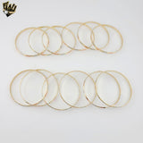 (1-4013-2) Laminado de oro - Brazaletes de tres tonos de 4 mm - Docena - BGO