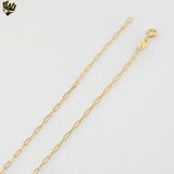 (1-1836) Gold Laminate - 2mm Paper Clip Link Chain - BGF