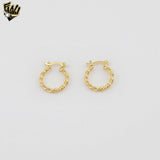(1-2508) Gold Laminate - Small Twisted Hoops - BGF