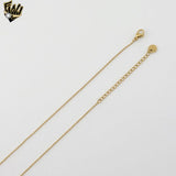 (4-7034) Stainless Steel - 1mm Cross Necklace - 16".