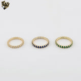 (1-3129-2) Gold Laminate - Zircon Eternity Stacking Ring - BGF