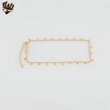 (1-0146-1) Laminado dorado - Tobillera con monedas y clip de papel de 3 mm - 10” - BGF
