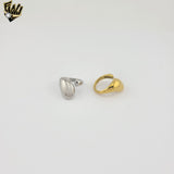 (4-0007) Stainless Steel - Open Teardrop Ring.