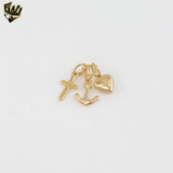 (1-2270) Gold Laminate- Multi Charms Pendant - BGF