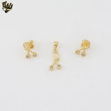 (1-6196) Gold Laminate - Zircon Cherry Set - BGF