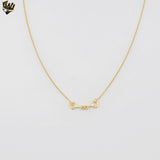 (1-6275) Gold Laminate - Horse Stirrup Necklace - BGF