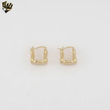 (1-2976-2) Gold Laminate -Chunky Hoops Earrings - BGF