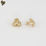 (1-1216-2) Gold Laminate - Knot Stud Earrings - BGF