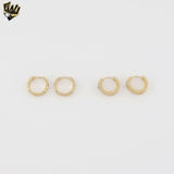 (1-2504) Gold Laminate - Zircon Chunky Hoops - BGF