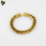 (4-4077) Stainless Steel - 14mm Curb Link Bracelet - 9"