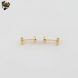(1-1140-7) Gold Laminate - Mini Flower Stud Earrings - BGF