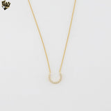 (1-6032) Gold Laminate - Horseshoe Minimalist Necklace - BGF