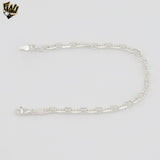 (2-0344) 925 Sterling Silver -4.5mm Anchor Link Bracelet -8"