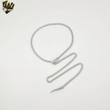 (4-7065) Stainless Steel - Adjustable Flat Snake Necklace.