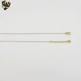 (4-7070-1) Stainless Steel - 1mm Rolo Heart Pendant Necklace - 16".