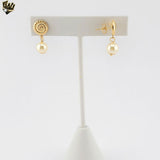 (1-1217-2) Gold Laminate -Pearl Shell Earrings - BGF