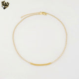 (1-6281-1) Gold Laminate - Zircon Curb Link Necklace - BGF - 15.5"