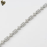 (1-6047) Gold Laminate -Square Tennis Necklace.