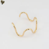 (1-4074) Gold Laminate - 4mm Wave Open Bangle - BGF