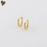 (1-2941-1) Gold Laminate - Elongated Rectangular Hoops - BGF