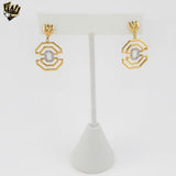 (1-1170-3) Gold Laminate - Dangling Earrings - BGO