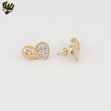 (1-1207-2) Gold Laminate - Tear Drop Stud Earrings - BGF