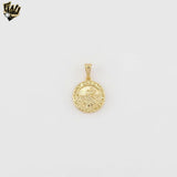 (1-2086) Gold Laminate - Saint Cristopher Medal Pendant - BGF