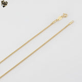 (1-1514) Gold Laminate - 1.3mm Square Snake Link Chain - BGF