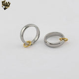(4-0002) Stainless Steel - Two Tones Band Ring.