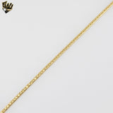 (1-0093) Gold Laminate - 2.5mm Flat Link Anklet - 10" - BGF