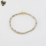 (2-0329) 925 Sterling Silver - Triple Link Bracelet - 7"