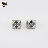 (4-0023) Stainless Steel - Geometric Ring.