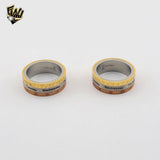 (4-0022) Stainless Steel - Tree Tones Ring.