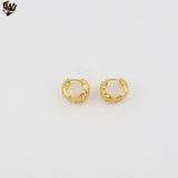 (1-2523-3) Gold Laminate - Openwork Hoops - BGO