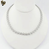 (1-6118-1) Gold Laminate - Oval Tennis Necklace.