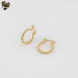 (1-2508) Gold Laminate - Small Twisted Hoops - BGF