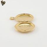 (1-2374-2) Gold Laminate - Oval Locket Pendant - BGF