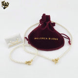(MSET-01) Gold Laminate - 4mm Mallorca Pearls Set - BGF